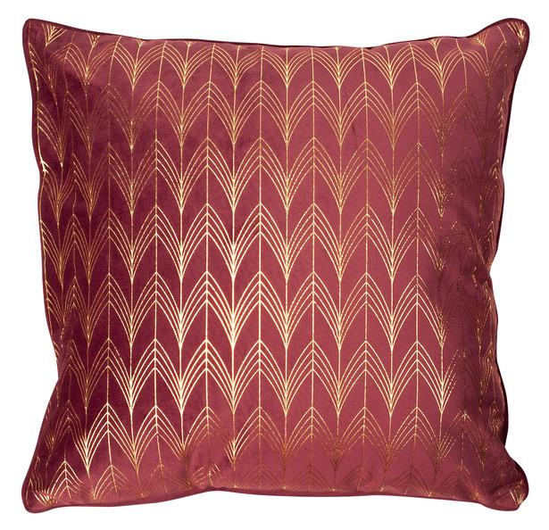 Zierkissen Eleni in Gold-/Rostfarben ca. 45x45cm - Rostfarben/Goldfarben, ROMANTIK / LANDHAUS, Textil (45/45cm) - Bessagi Home