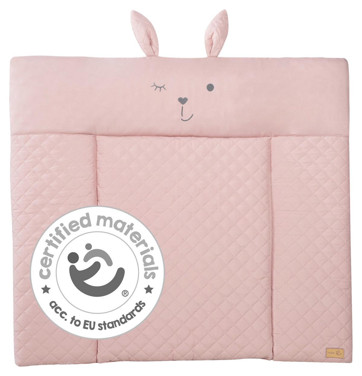 Wickelauflage Frosty Rosa ca. 85x75cm - Rosa, KONVENTIONELL, Textil (85/4/75cm) - Roba