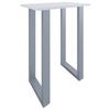 BARTISCH XONA B 80X50 - Weiss/Silberfarben, Konventionell, Holzwerkstoff/Metall (80/102/50cm)
