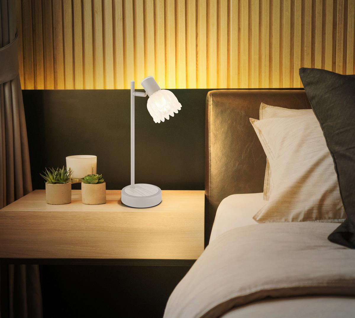 Stolna Svjetiljka Planta - boje pijeska/crna, Konvencionalno, staklo/metal (17/12/35cm) - Globo