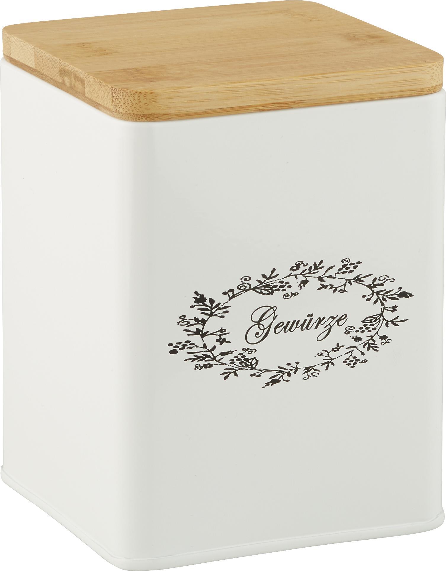 Box mit Deckel Lore Weiß Echtholz - Weiß, ROMANTIK / LANDHAUS, Holz/Metall (11,5/11,5/14cm) - Zandiara