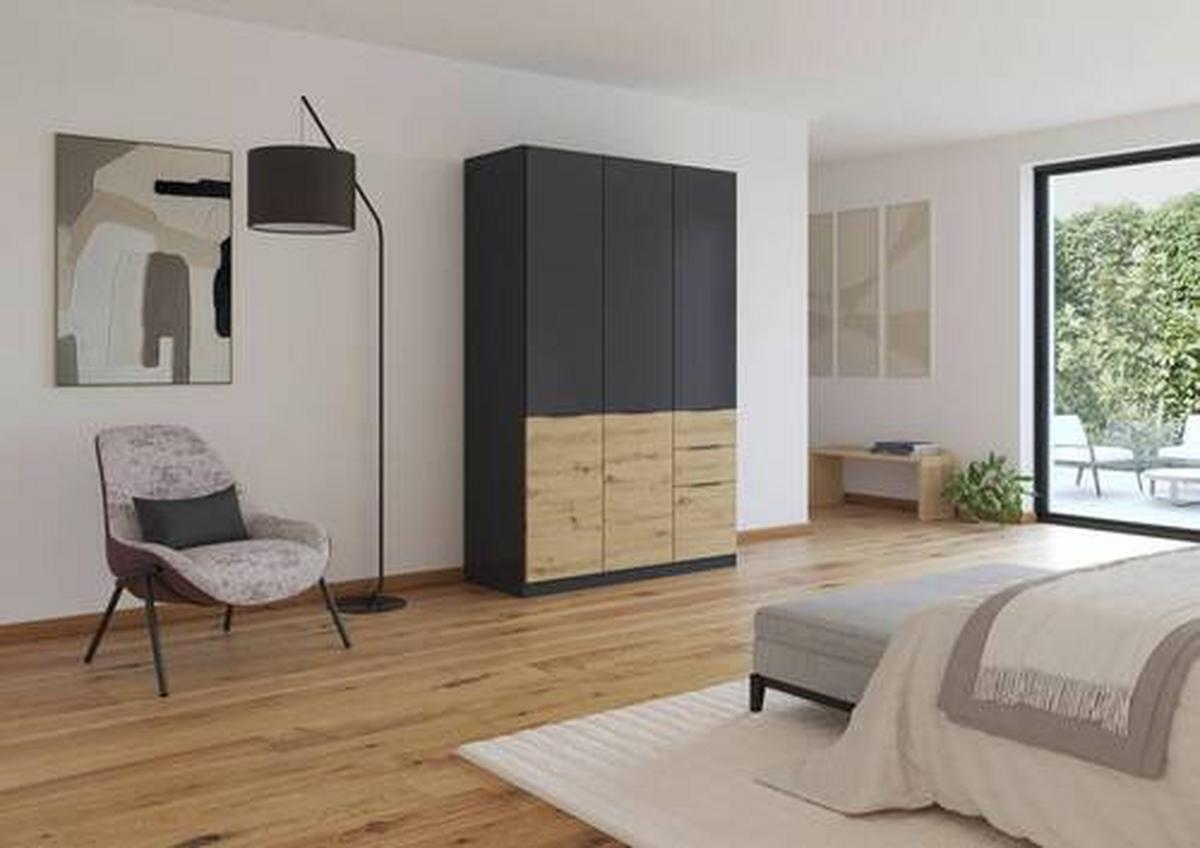 DULAP MAX-EXTRA - stejar Artisan/gri, Konventionell, material pe bază de lemn (136/210/54cm) - Modern Living
