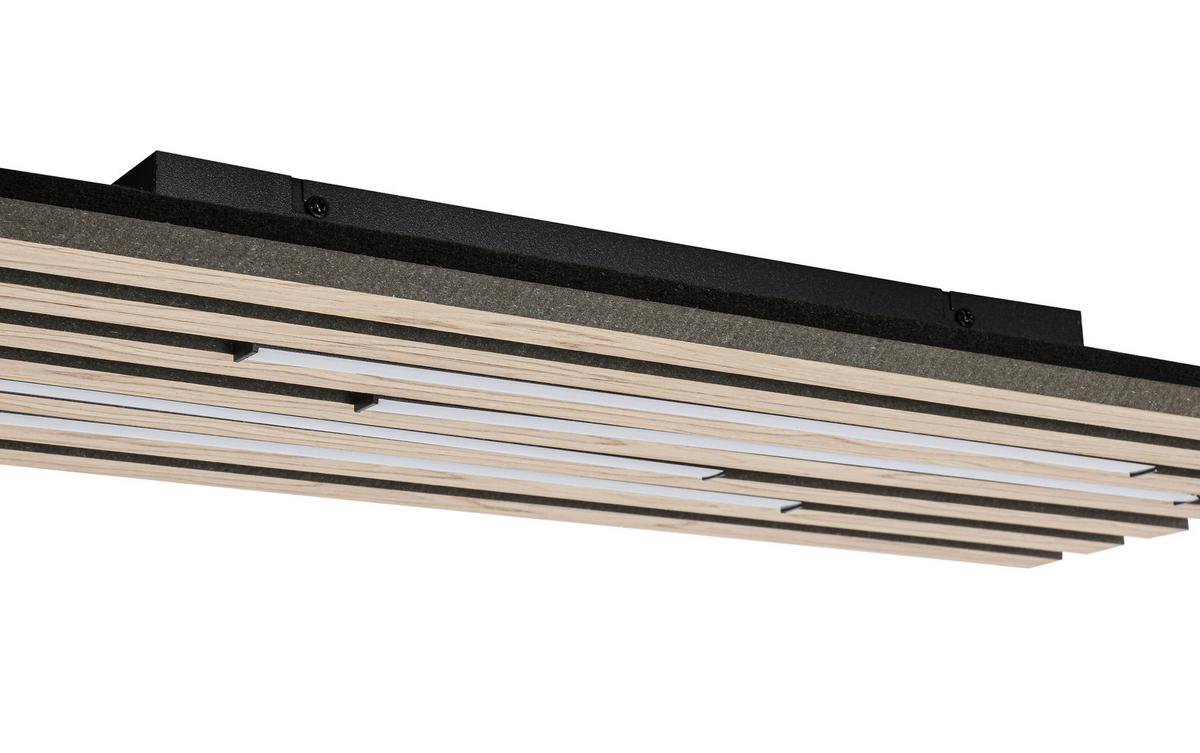 Stropna Led-svetilka Pani - črna/barve hrasta, Moderno, kovina/umetna masa (72/26,5/5,5cm) - Mömax