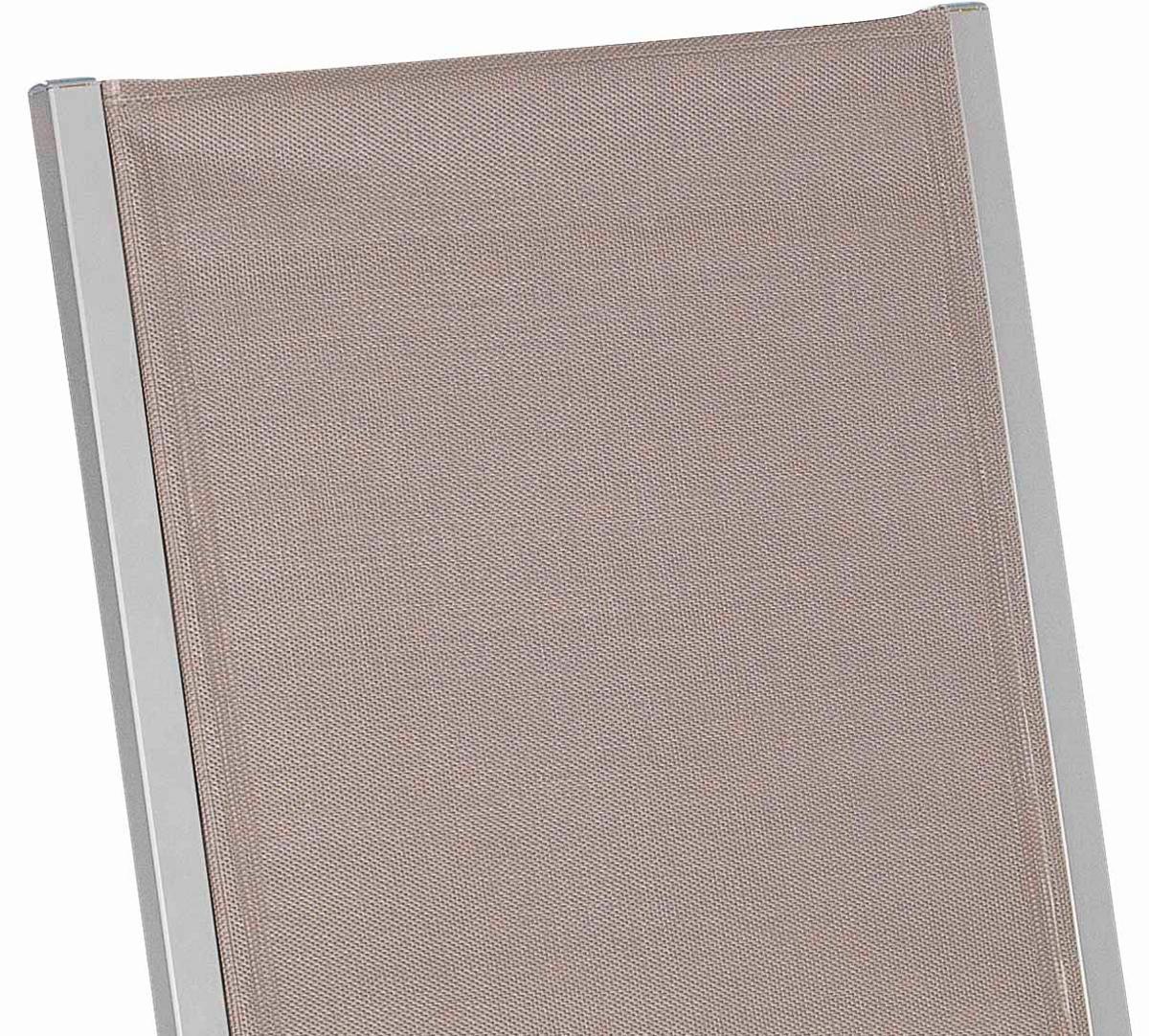 Vrtni Stol Naxos, Aluminij, Zložljiv - srebrne barve/siva, Romantika, kovina/tekstil (58,5/110,5/65cm) - Gardenson