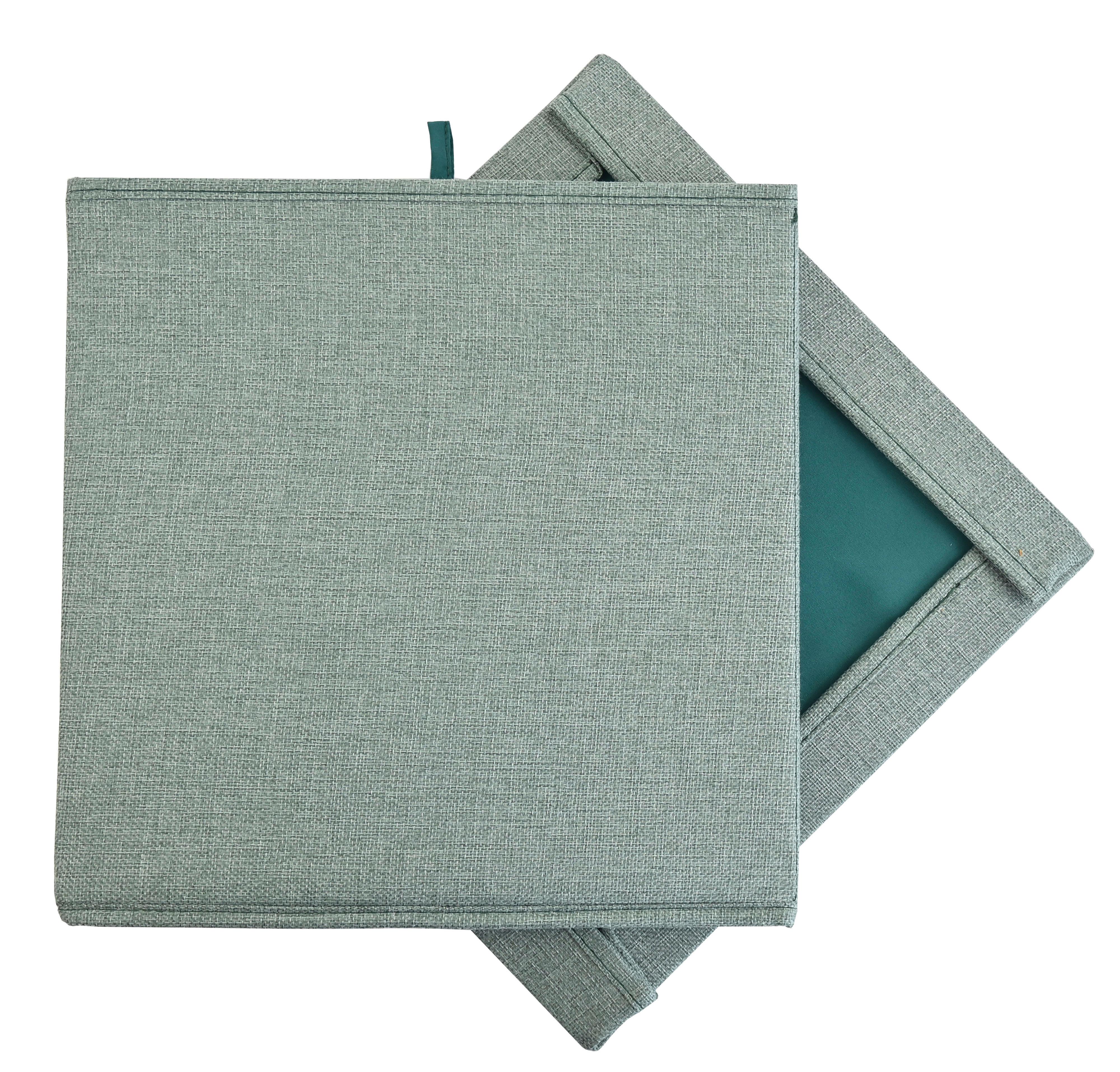VIKBAR FÖRVARINGSKORG BOBBY -EXT- -AKT- -TOP- - grön, Modern, textil/kartong (33/33/33cm) - Mömax