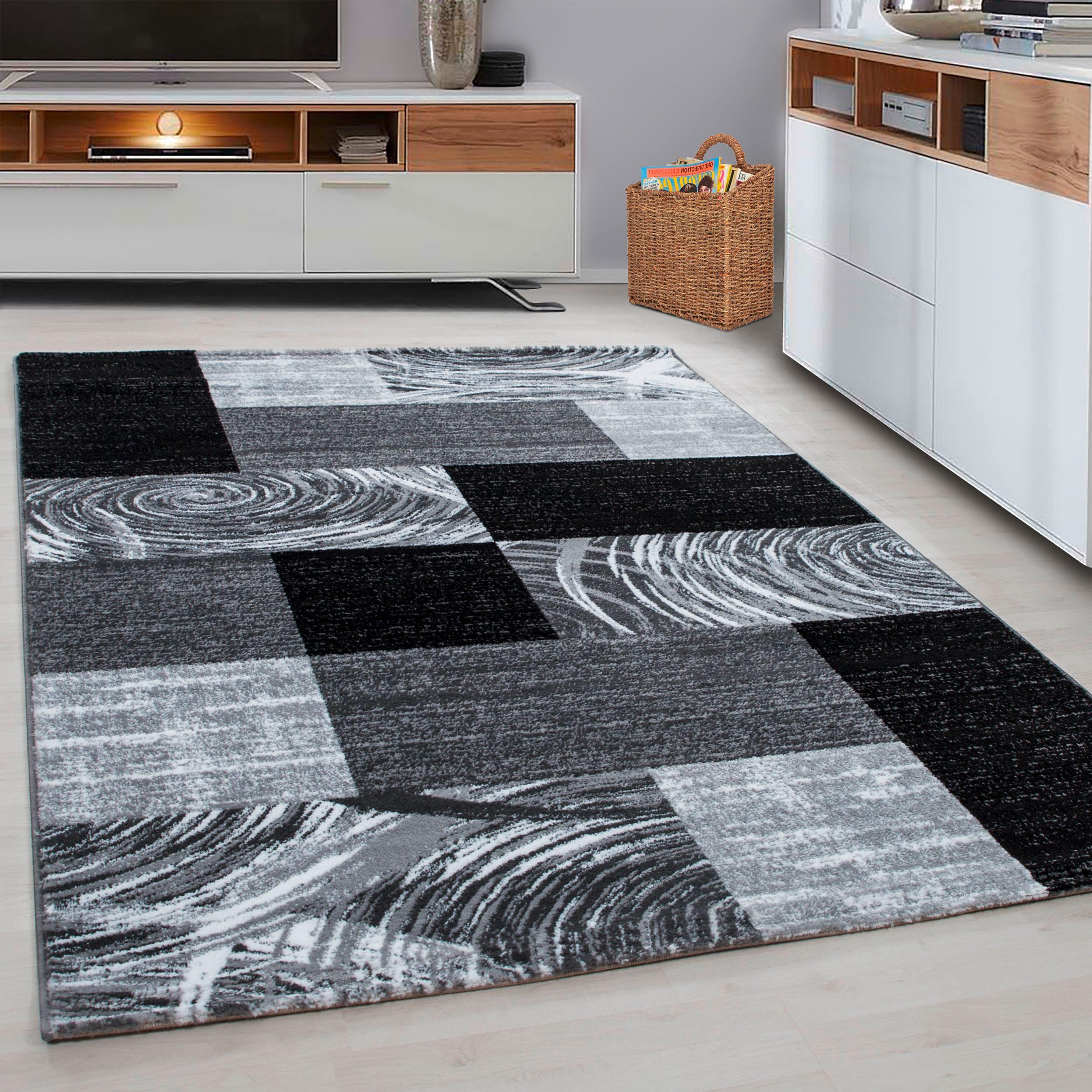 Webteppich Parma Schwarz ca. 80x150cm - Schwarz, KONVENTIONELL, Textil (80/150cm) - Novel