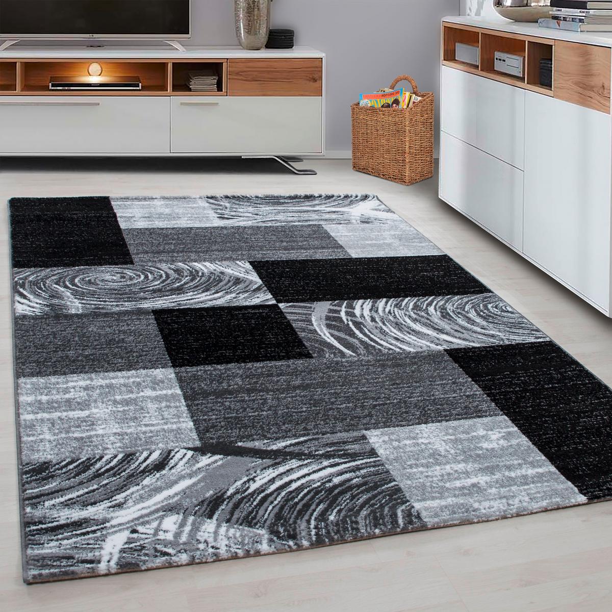 Webteppich Parma Schwarz ca. 120x170cm - Schwarz, KONVENTIONELL, Textil (120/170cm)