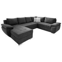 Sedežna Garnitura Terana, Antracit, Ležišče, Predal - barve kroma/srebrne barve, Konvencionalno, kovina/tekstil (157/305/219cm) - Premium Living