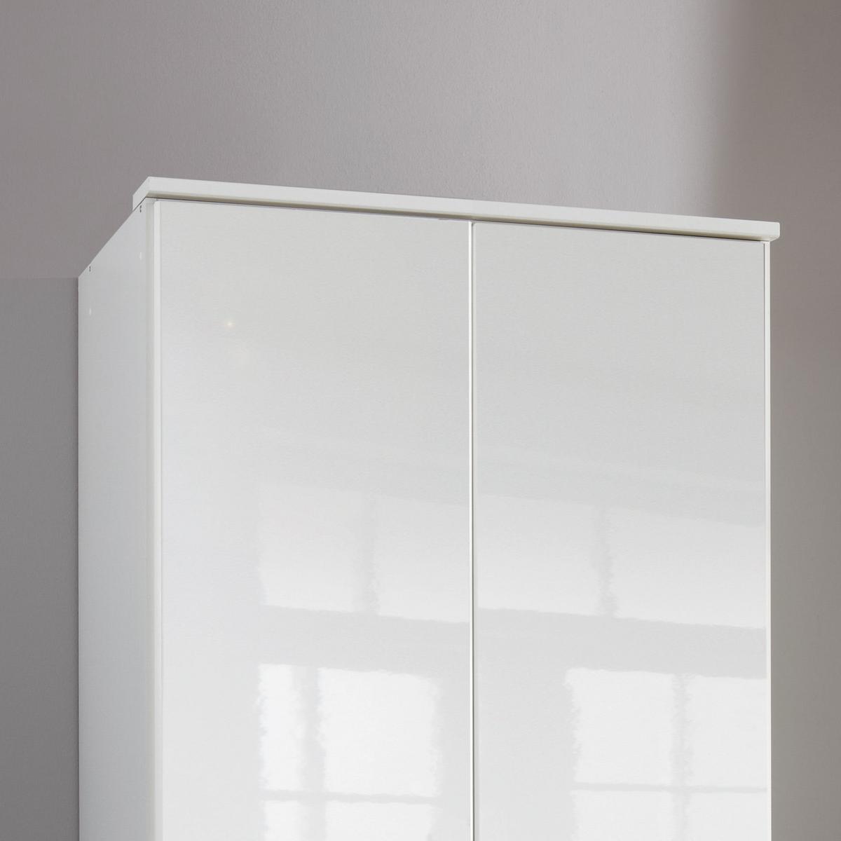 Ormar S Klasičnim Vratima Clack - bijela/bijela visoki sjaj, Basics, drvni materijal (91/199/58cm) - Modern Living