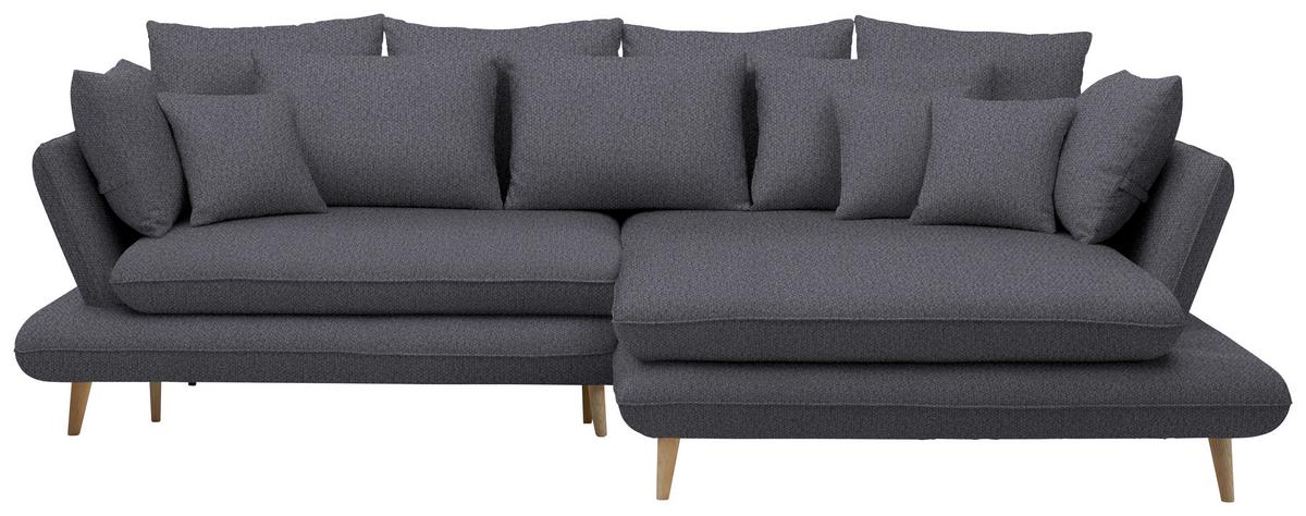 Kutna Garnitura Monte - tamno plava/prirodne boje, Romantično / ladanjski, tekstil/drvo (283/181cm) - Premium Living