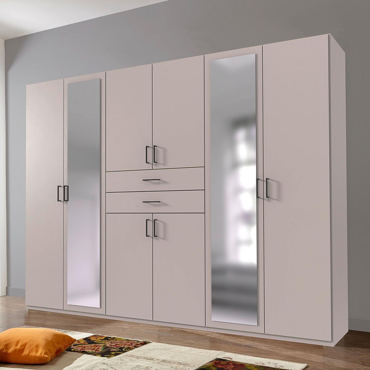 DULAP CU UșI ROTATIVE DILLINGEN -EXKLUSIV- - cașmir, Konventionell, sticlă/material pe bază de lemn (270/208/58cm) - Mömax