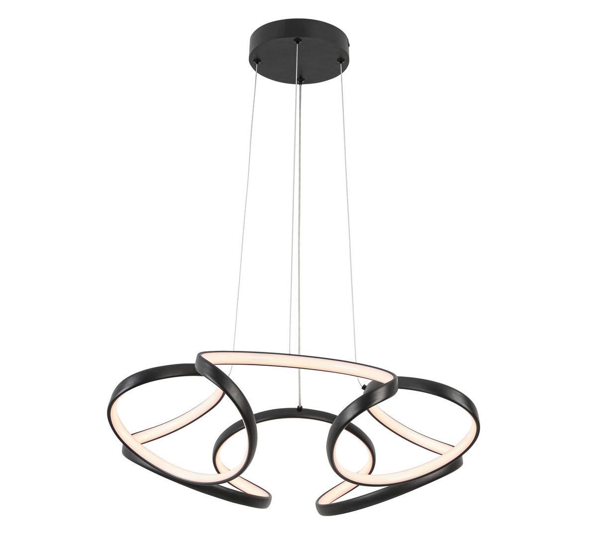 LAMPA WISZĄCA LED ELIO *SBN*SH* - czarny, Design, tworzywo sztuczne/metal (60/120cm) - Novel