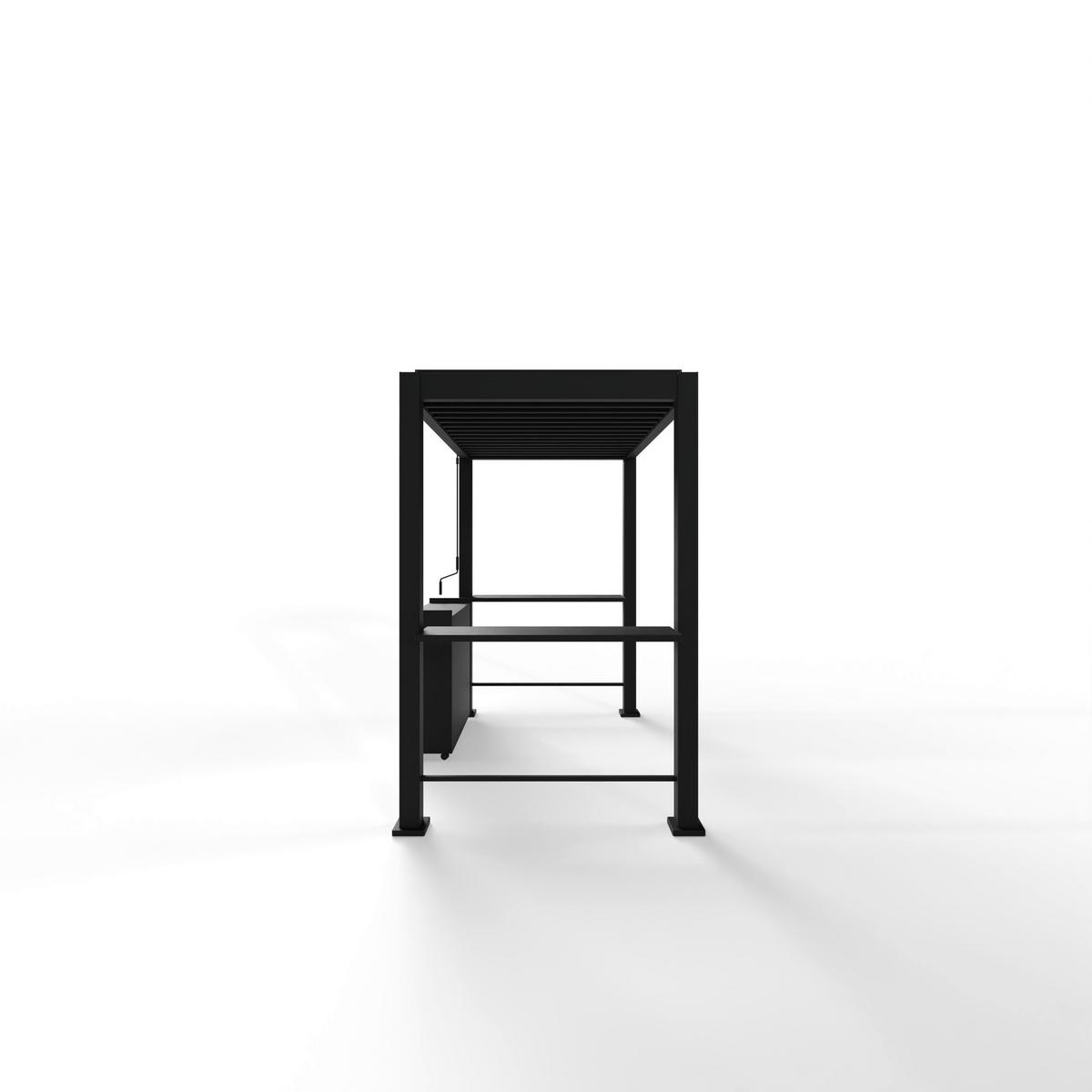 Pergola Basic BBQ ca. 150x240x250 cm Anthrazit - Anthrazit, LIFESTYLE, Metall (150/240/250cm) - Gardenson