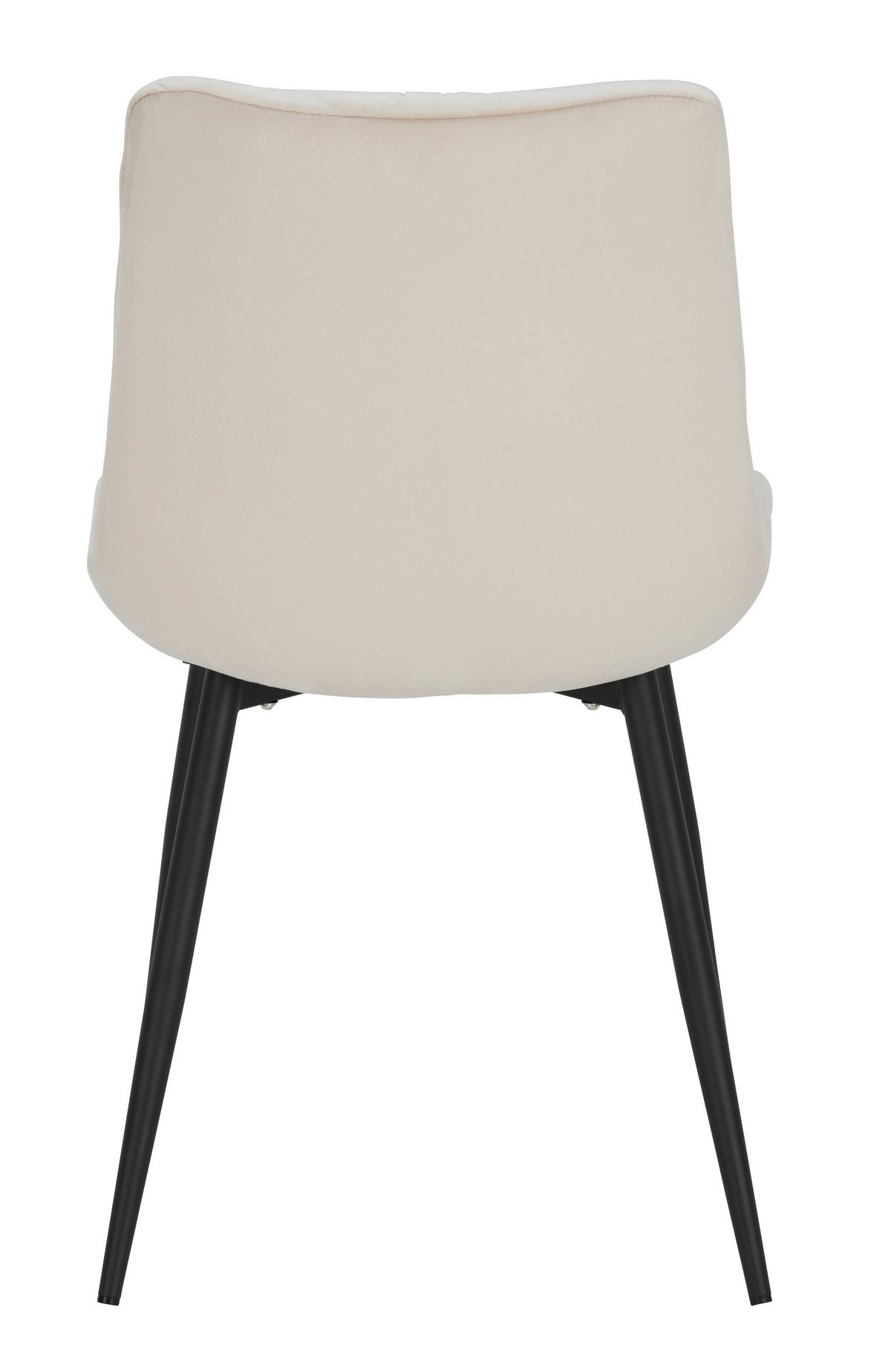 ZESTAW KRZESEŁ KÖLN - kremowy/czarny, Modern, metal/tkanina (46/91/61cm) - Livetastic