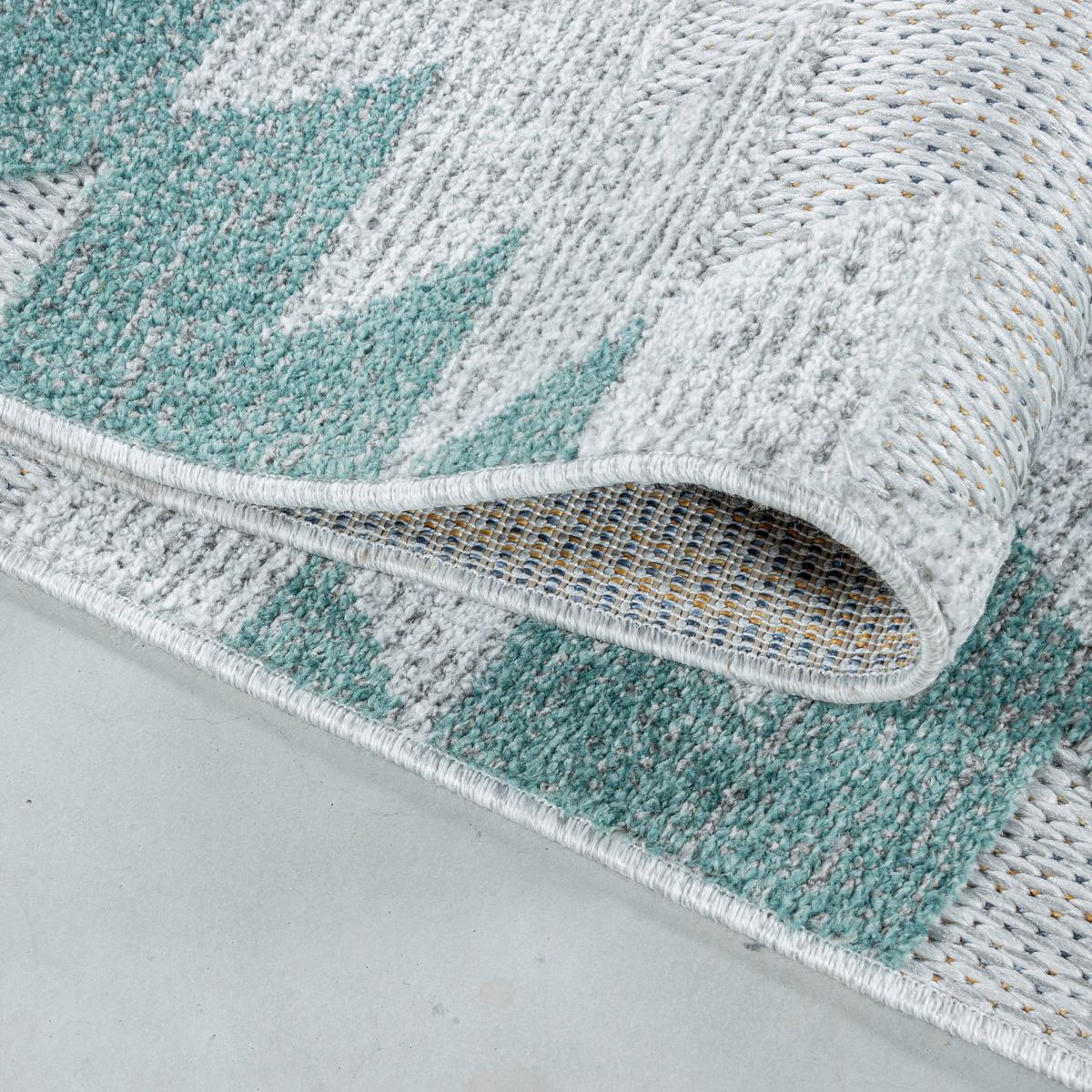 Flachwebeteppich Bahama Blau ca. 140x200cm - Blau, Design, Textil (140/200cm) - Novel