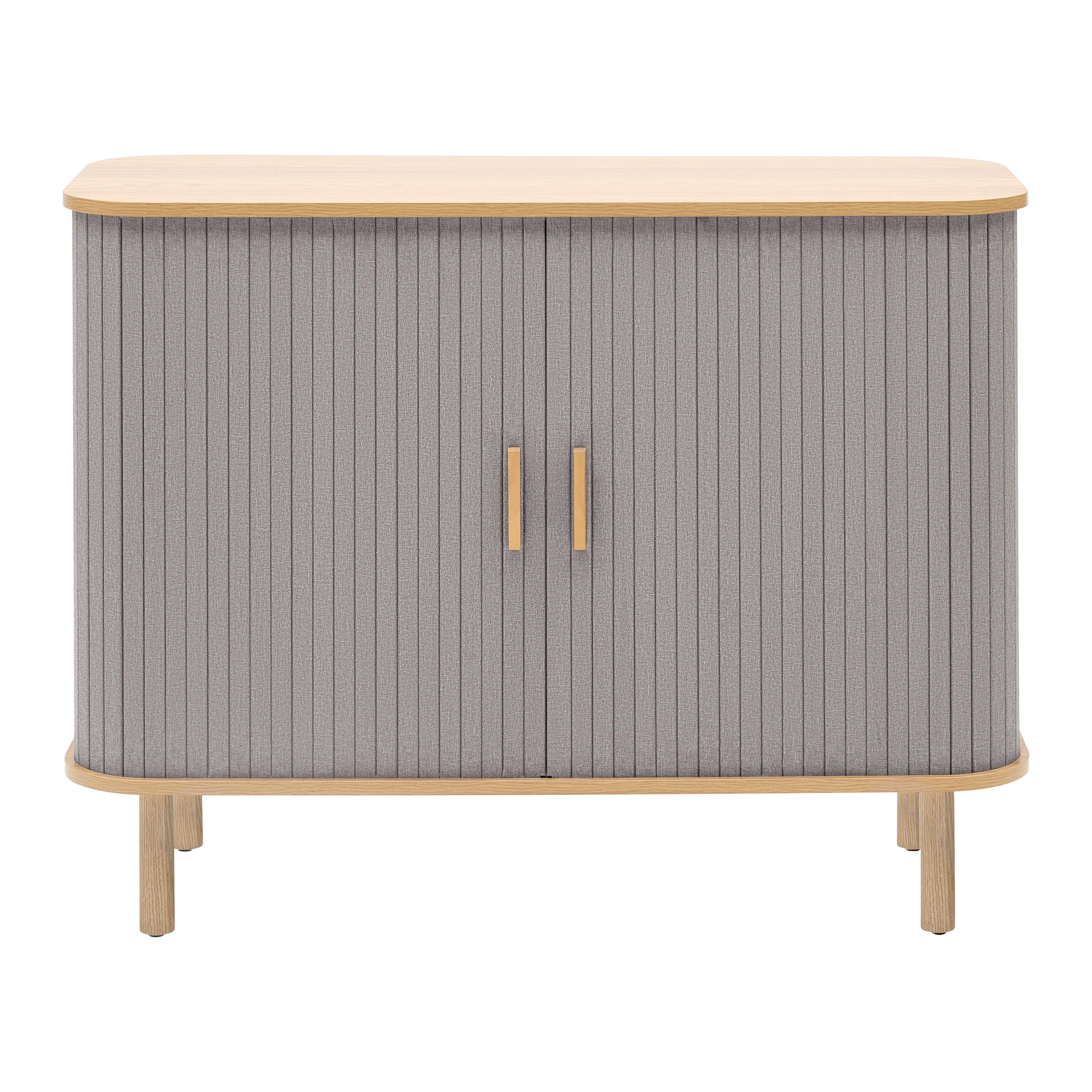 BYRÅ ARVID -EXKLUSIV- - grå/naturfärgad, Modern, trämaterial/trä (100/75/40cm) - Mömax