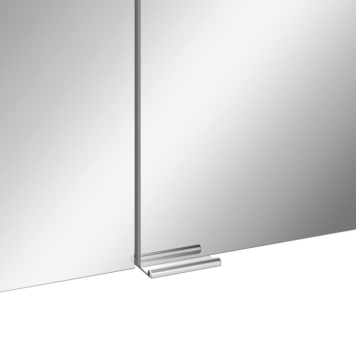 Omara Z Ogledalom Marbella, Bela, Led - barve kroma/bela, Moderno, kovina/steklo (80/70/20cm) - Mömax