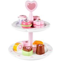 STOJAK NA BABECZKI CUPCAKE PH01B012 - różowy/biały, Basics, drewno (19,5/21,5cm) - My Baby Lou