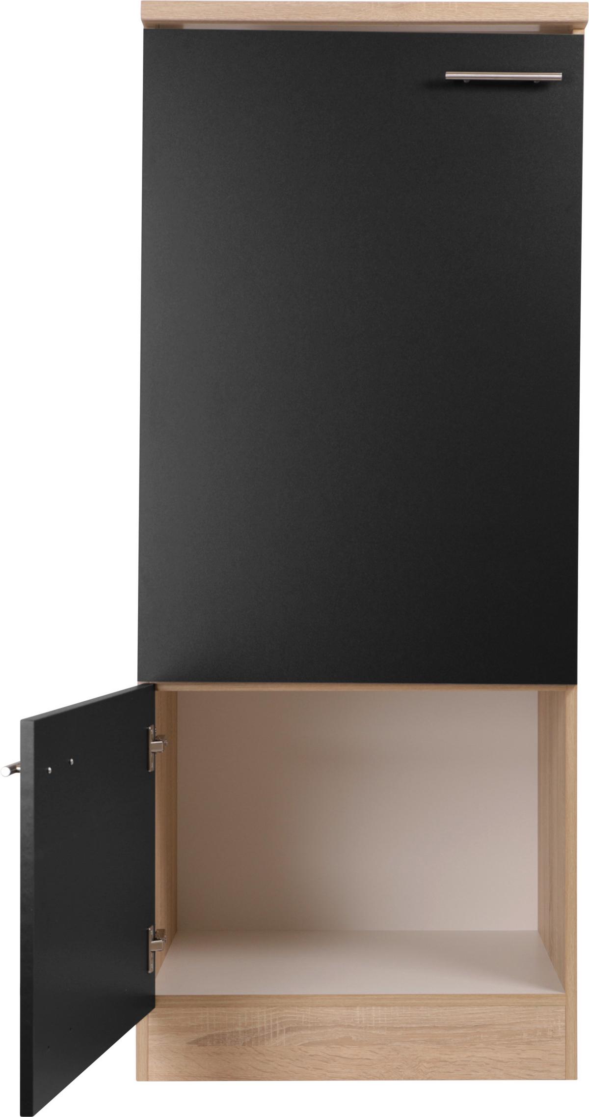 Omara Za Vgradno Napravo Merle, Barva Hrasta, Črna - srebrne barve/črna, Basics, kovina/leseni material (60/144,8/60cm) - Respekta