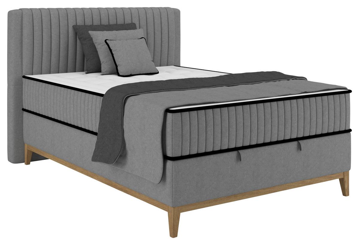 Bett Elena Gaphitfarben ca. 120x200cm - Graphitfarben, KONVENTIONELL, Holz/Holzwerkstoff (120/200cm) - Sembella