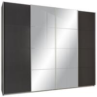 Schwebetürenschrank In Grau Mit Spiegel - Dunkelgrau/Alufarben, Konventionell, Holzwerkstoff/Metall (270/230/62cm) - Mömax