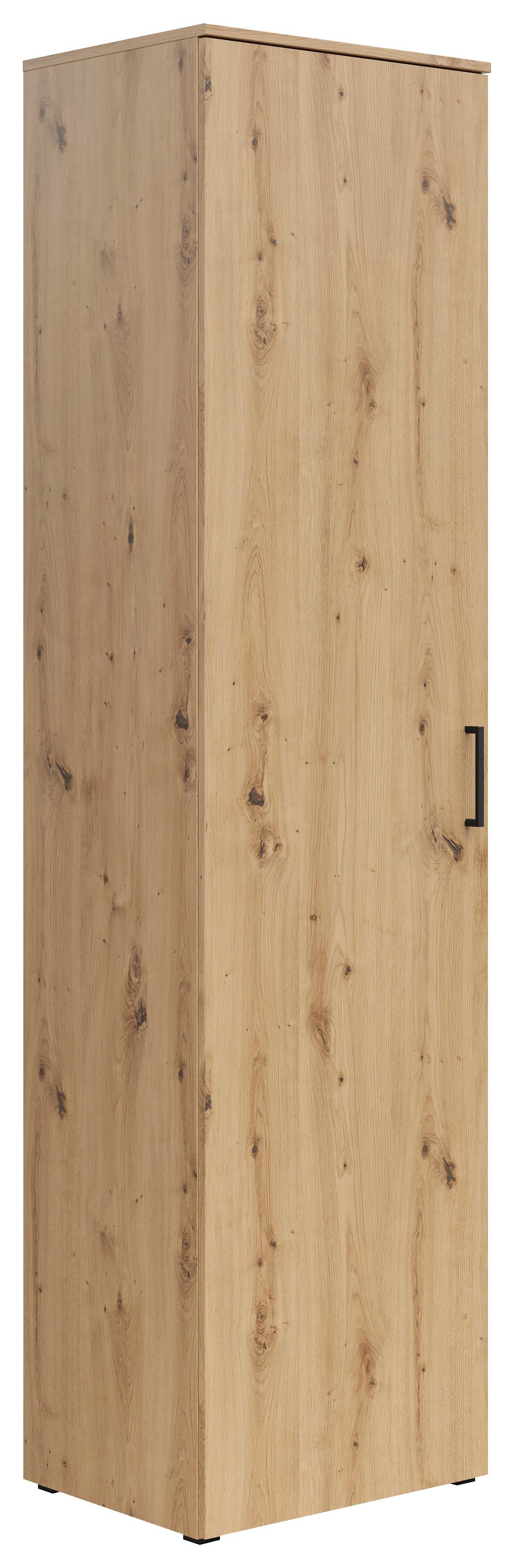 Omara Multistauraum - črna/hrast artisan, Moderno, umetna masa/leseni material (50/195/40cm) - Premium Living