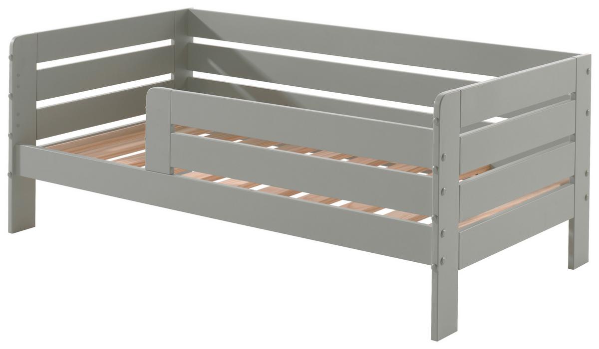 Kinderbett Grau ca. 76x144 cm - Naturfarben/Grau, MODERN, Holz/Holzwerkstoff (70/140cm) - MID.YOU