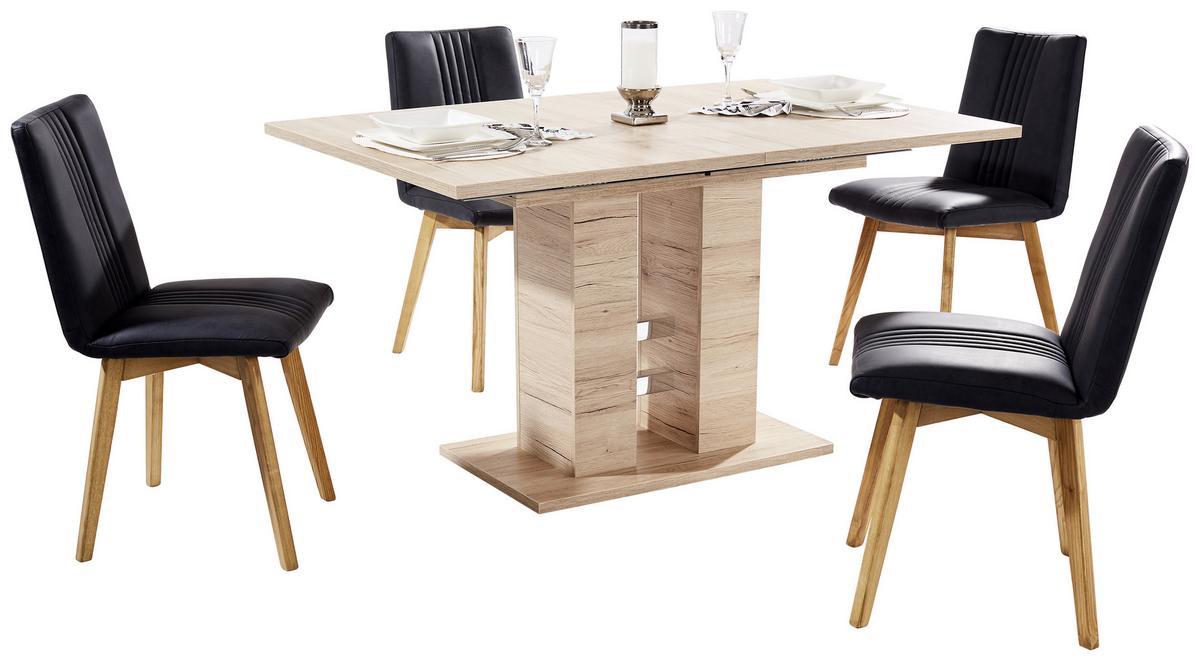 Raztegljiva Miza Helena, Barva Hrasta, 140-220 X 90 Cm - barve hrasta, Konvencionalno, leseni material (140-220/76/90cm) - Mömax
