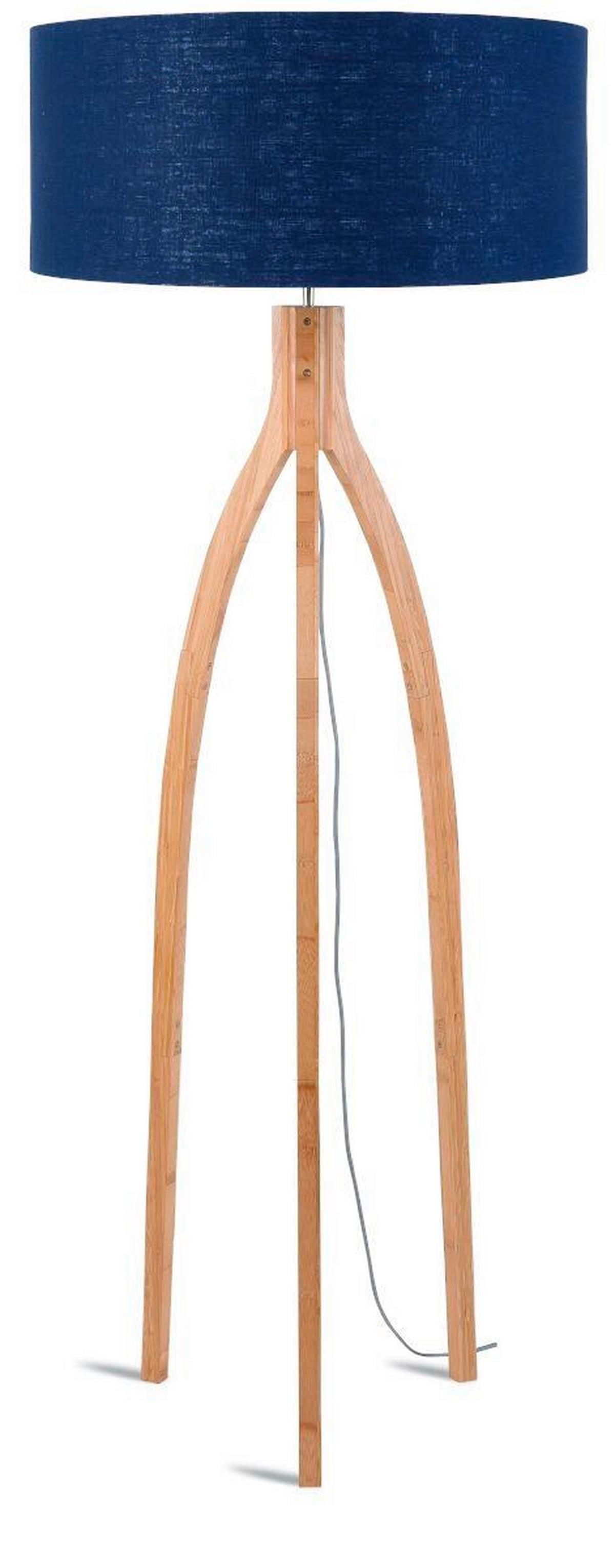 Stoječa Setilka Anna, Modra, Bambus - modra/naravne barve, Trend, tekstil/les (60/160cm) - Good & Mojo