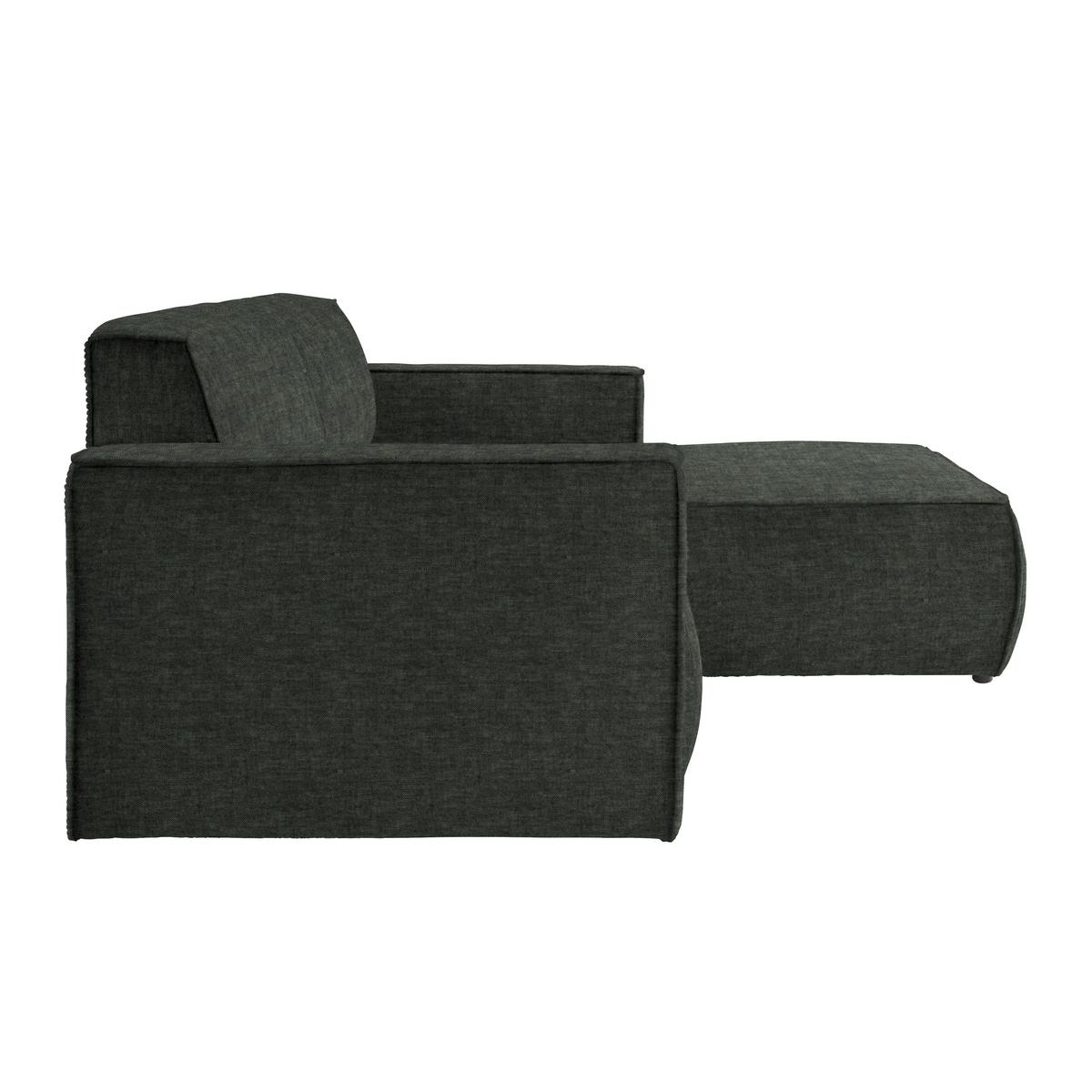 Wohnlandschaft Loft Dunkelgrün - Dunkelgrün/Schwarz, MODERN, Kunststoff/Textil (265/75/172cm) - Mömax