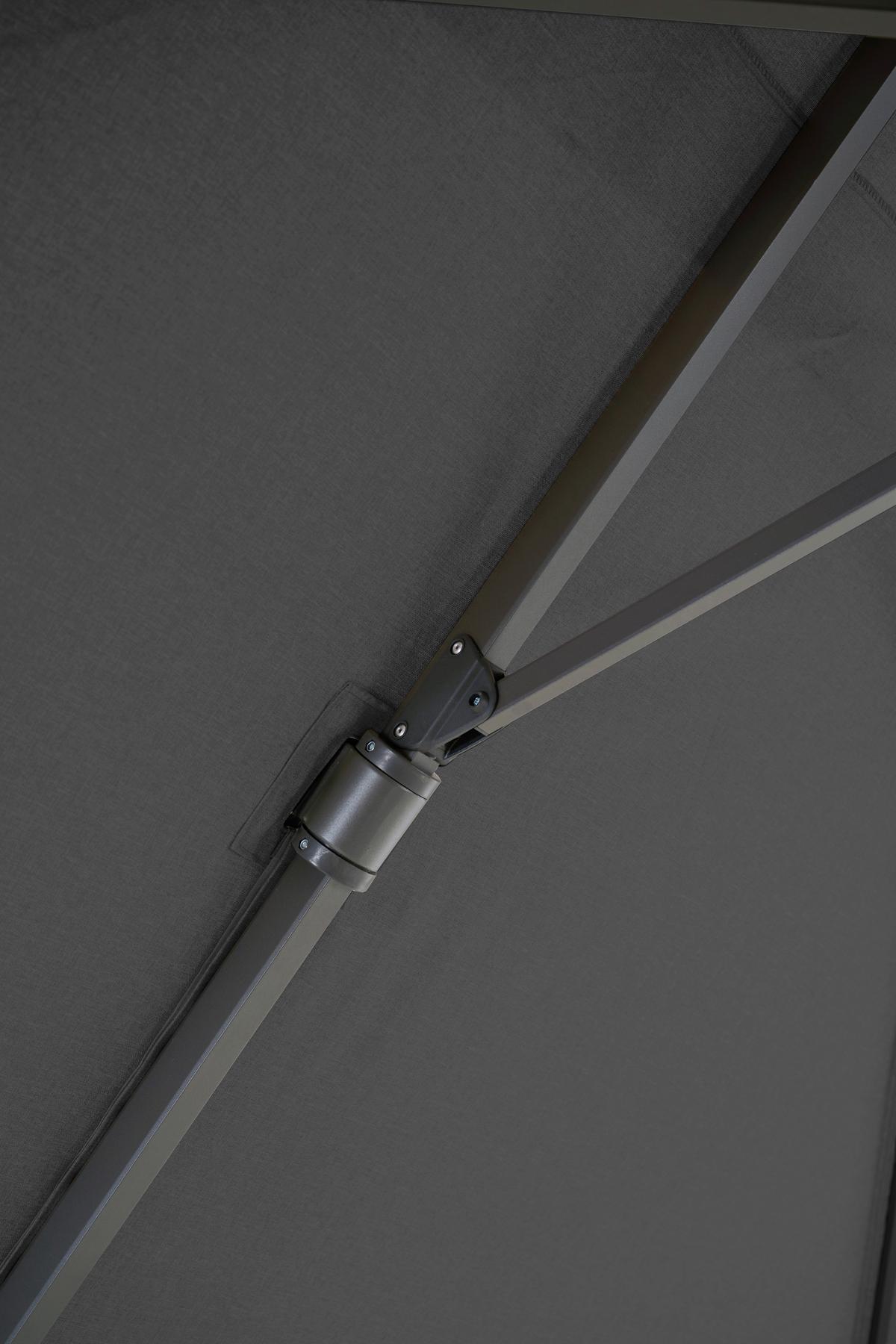 AMPELSCHIRM S08120 - Anthrazit, MODERN, Textil/Metall (300/300cm) - Siena Garden