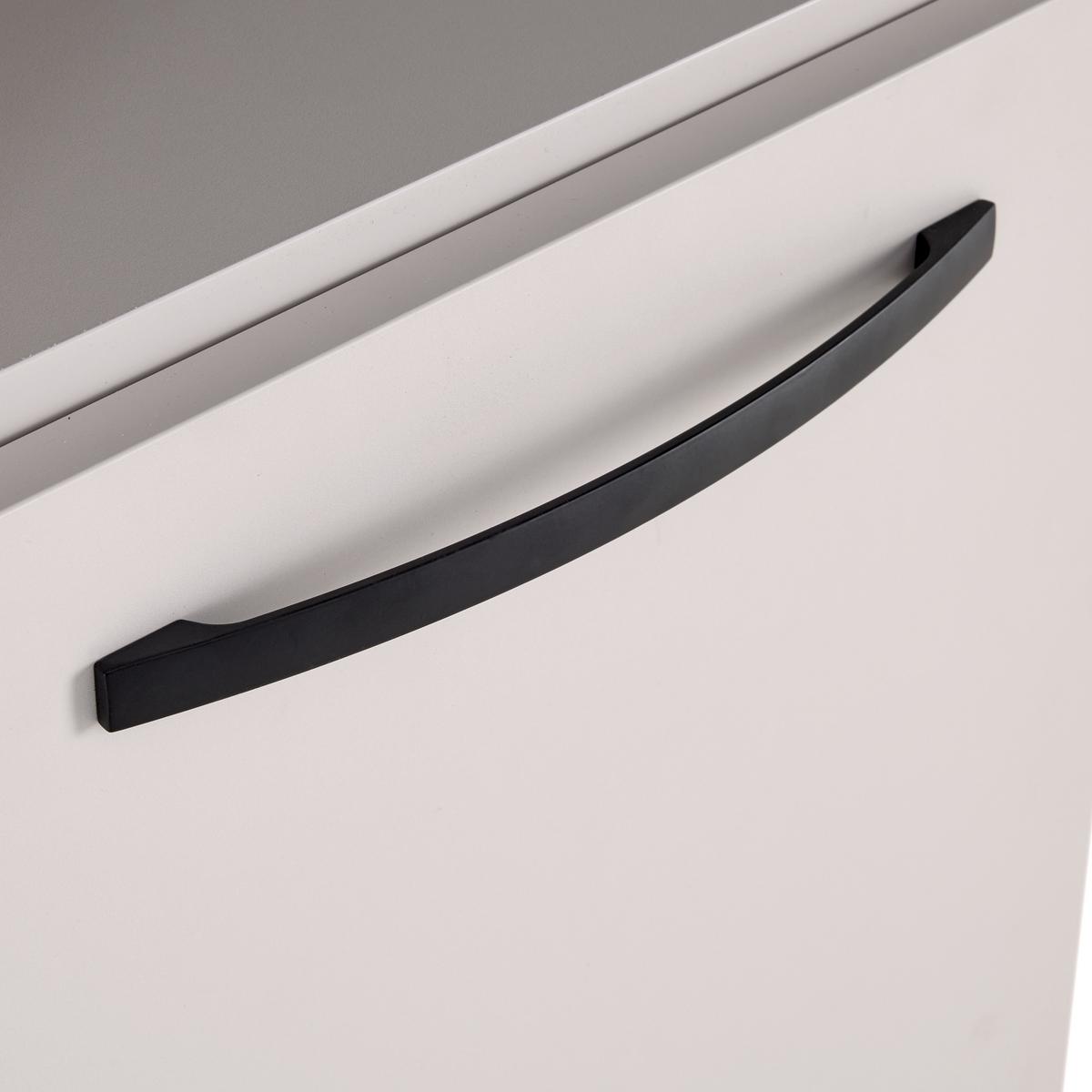 Hochschrank Florenz Kaschmirfarben - Schwarz, MODERN, Glas/Holzwerkstoff (40/180/190/35cm) - Mömax