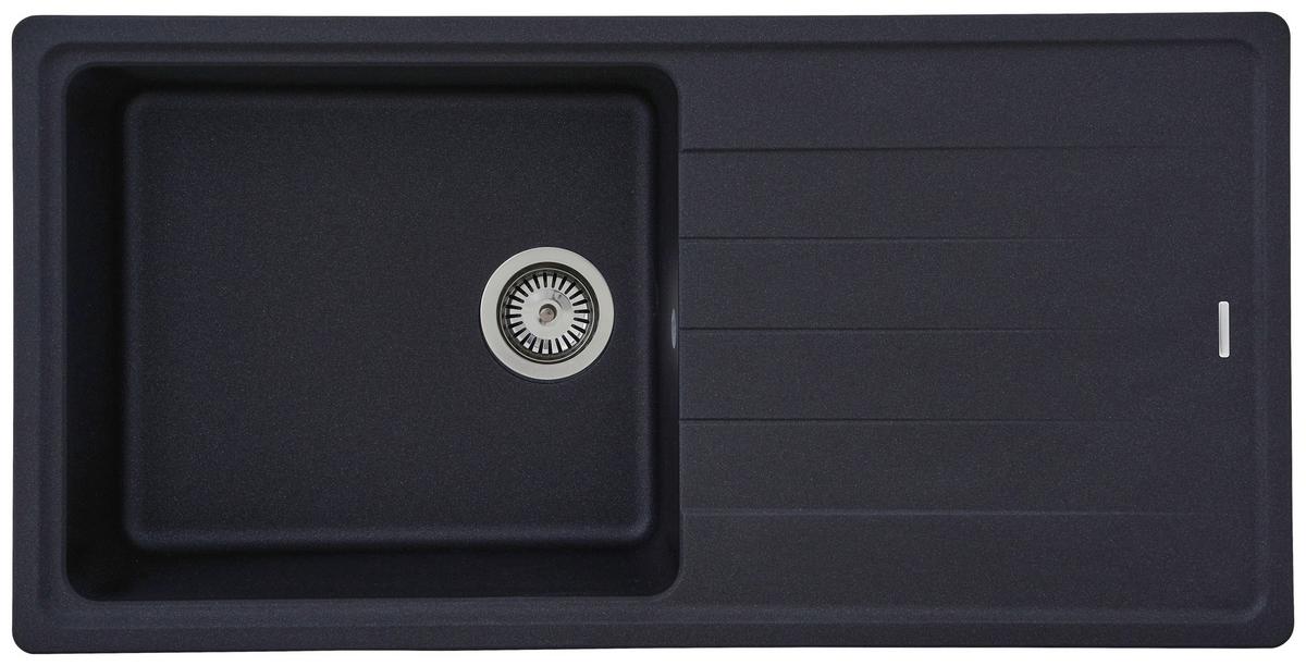 Granitspüle Columbia ca. 100x18,5x50 cm Schwarz - Schwarz, Trend, Stein (100/18,5/50cm) - Respekta