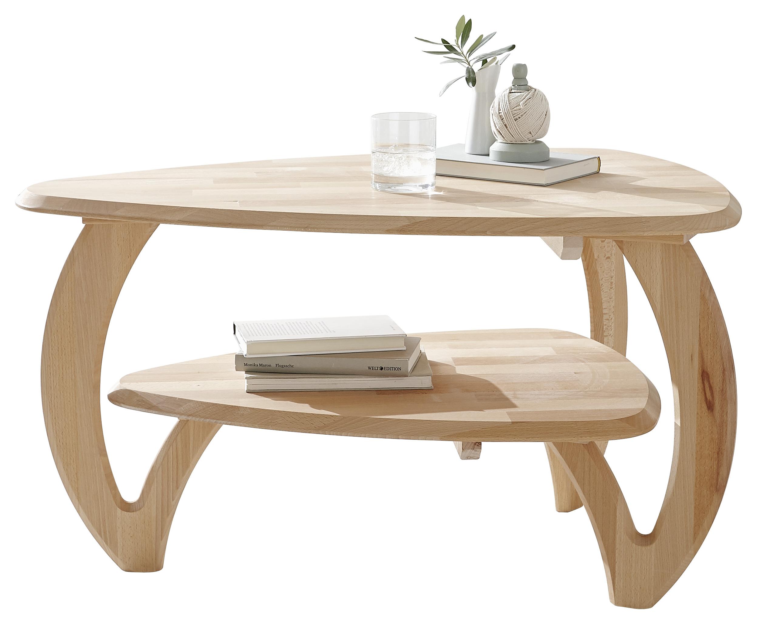 STOLIK KAWOWY MALMÖ - kolor bukowy, Konventionell, drewno (90/60/50cm) - Linea Natura
