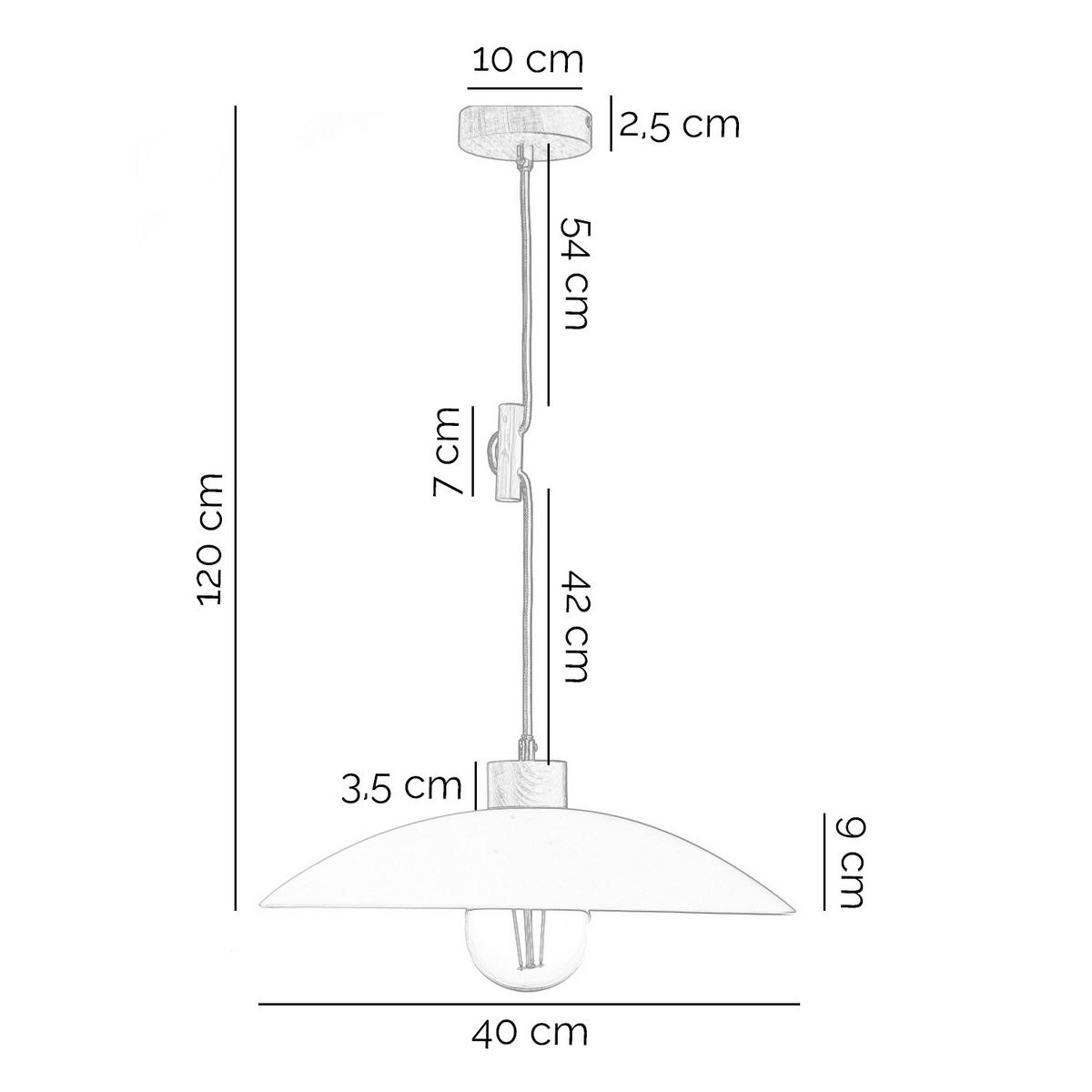 Függőlámpa 4093/s Ohana Vetro - fehér, Basics, üveg/fa (40/40/80cm)