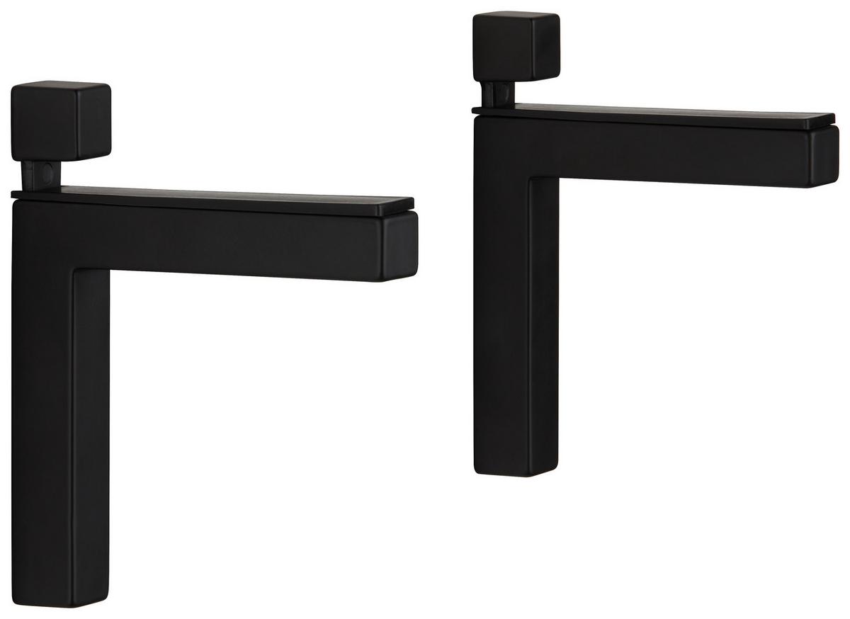 Wandhalter Elle aus Metall in Schwarz - Schwarz, MODERN, Metall (2/12/10cm) - Mömax
