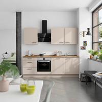 Küchenleerblock Easytouch High o. Geräte Sandfarben - Sandfarben/Eichefarben, MODERN, Holzwerkstoff/Metall (240cm) - Nobilia