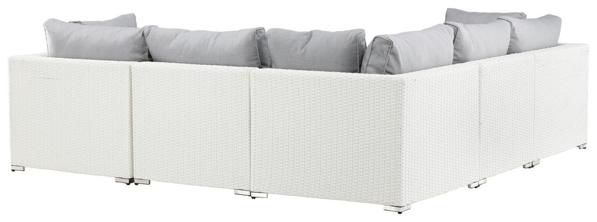Loungegarnitur Amazon ca. 87x249 cm Hellgrau - Hellgrau, KONVENTIONELL, Kunststoff (87/249cm) - Gardenson