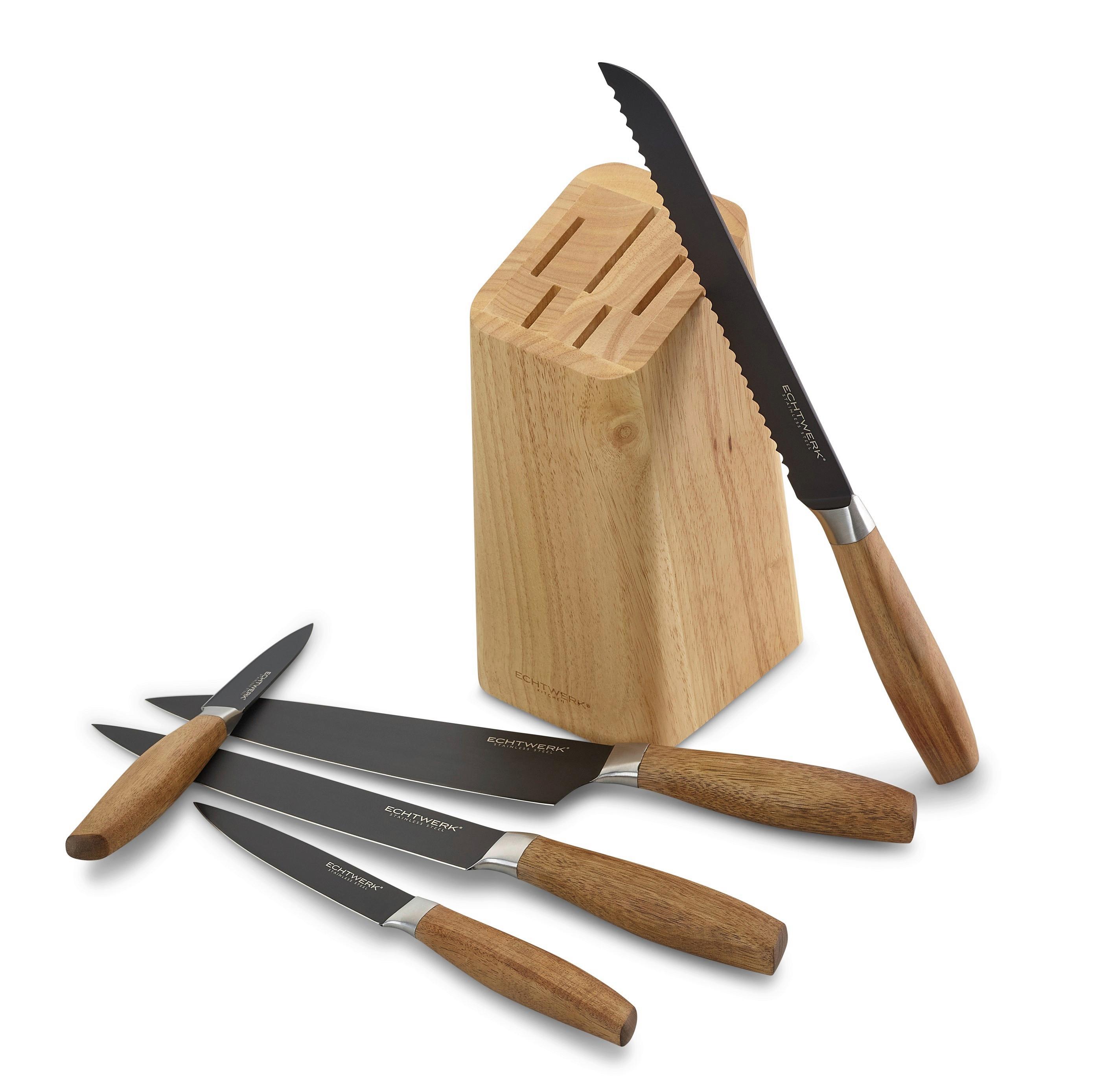 Messerblock Carmo in Akazienfarben - Akaziefarben, Basics, Holz (22,7cm) - Echtwerk