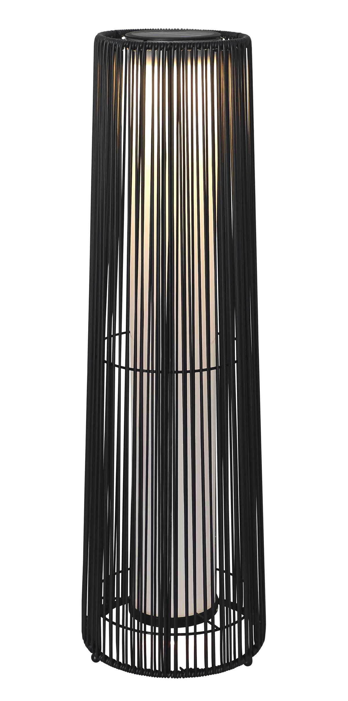 Solarna Svetilka Schopi - črna, Romantika, kovina/umetna masa (22/73cm) - Mömax