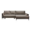 Ecksofa Integra Taupe - Taupe/Schwarz, Textil/Metall (294/81-93/170cm) - Mömax