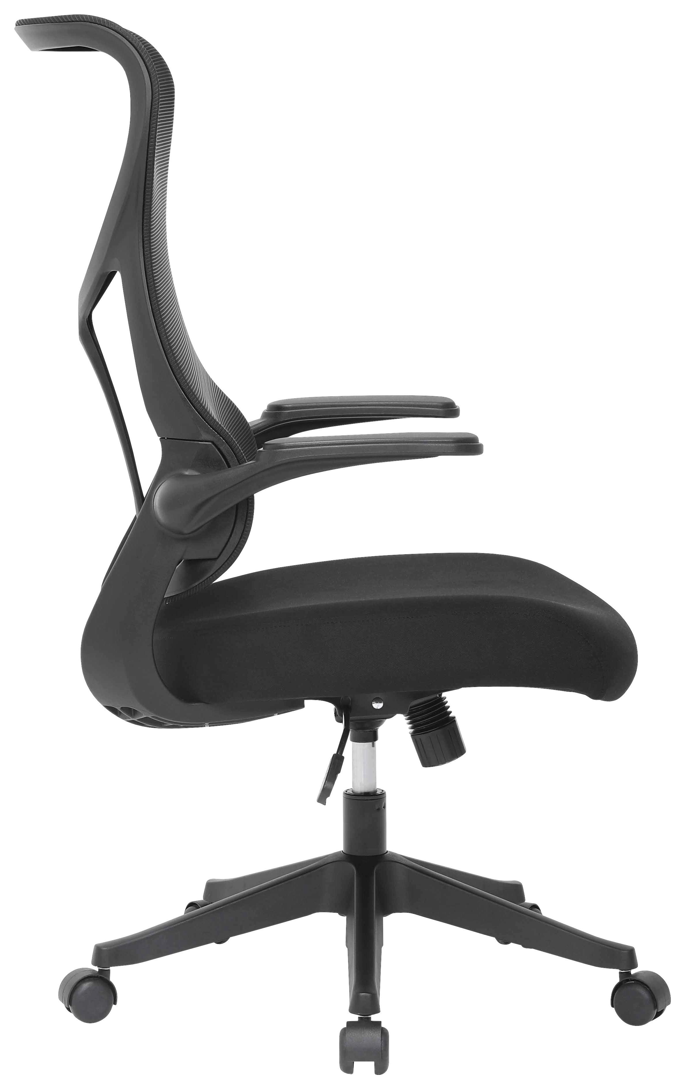 SNURRSTOL ROXY - svart, Design, metall/trä (63/106-114/68cm) - Mömax