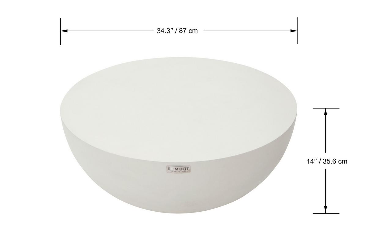 Loungetisch Chronos Weiß - Weiß, MODERN, Stein (87/35cm) - Gardenson