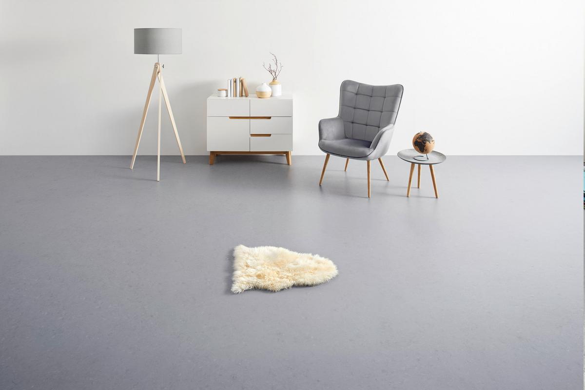 Schaffell Emma in Weiß ca. 60x45cm - Weiß, Textil (45/60cm) - Modern Living