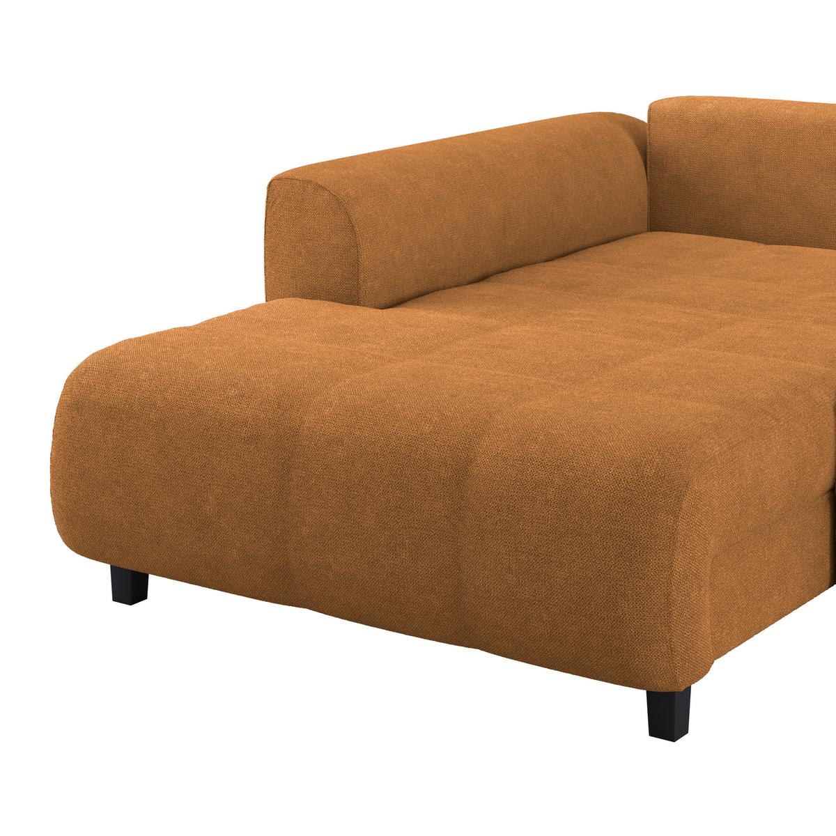 Kutna Garnitura Mendoza - narančasta/crna, Design, tekstil/drvo (197/309cm) - Modern Living