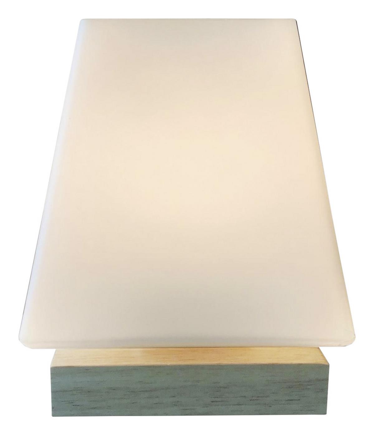 Tischleuchte Holly max. 60 Watt - Naturfarben, Modern, Glas/Holz (14/14/17,3cm) - Mömax
