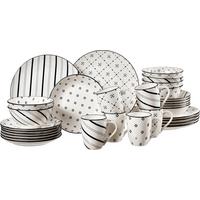 SERWIS OBIADOWO-ŚNIADANIOWY FUSION - czarny/biały, Konventionell, ceramika (39/29/35cm) - Ritzenhoff Breker