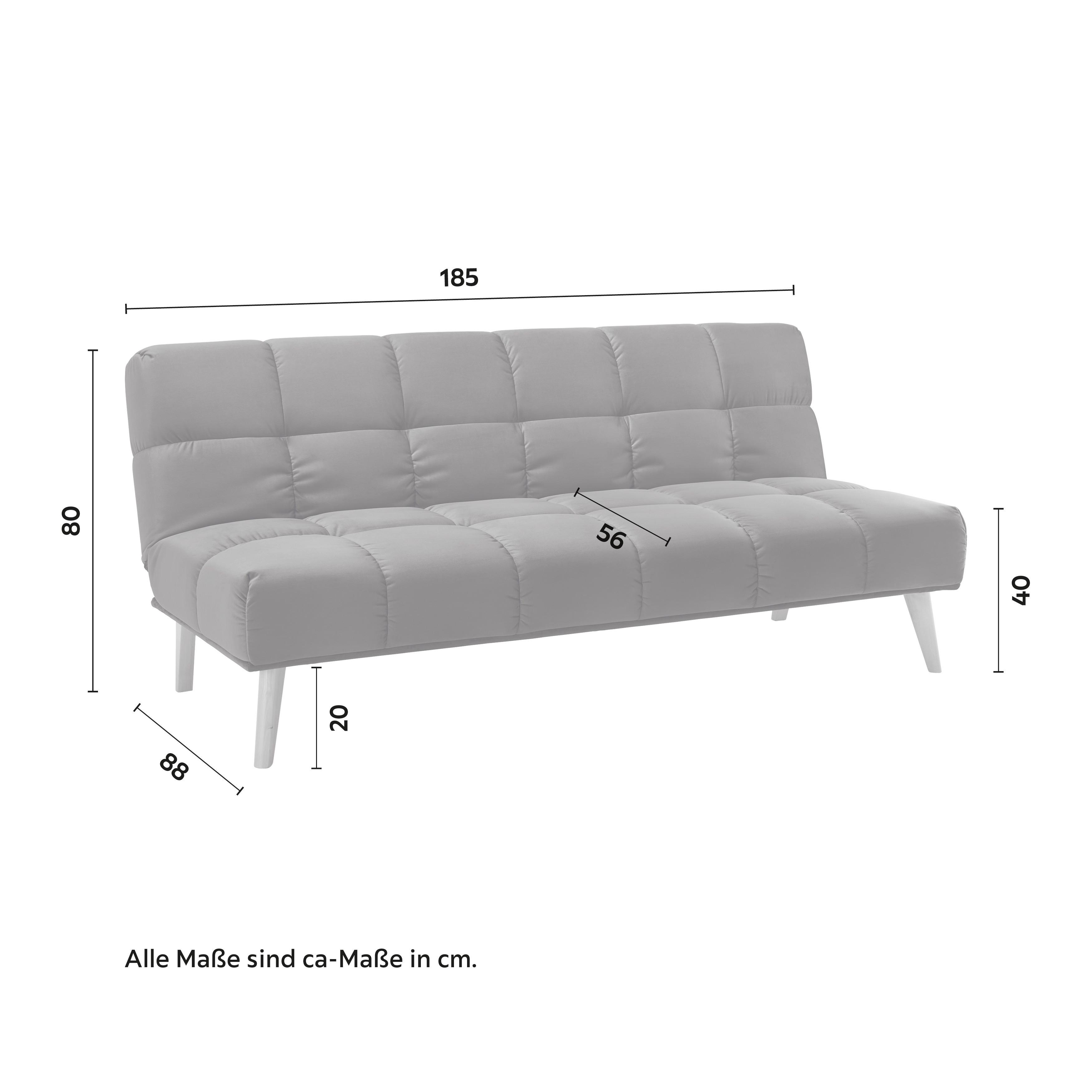 BÄDDSOFFA ALVA - svart/naturfärgad, Modern, trä/textil (185/80/88cm) - Bessagi Home