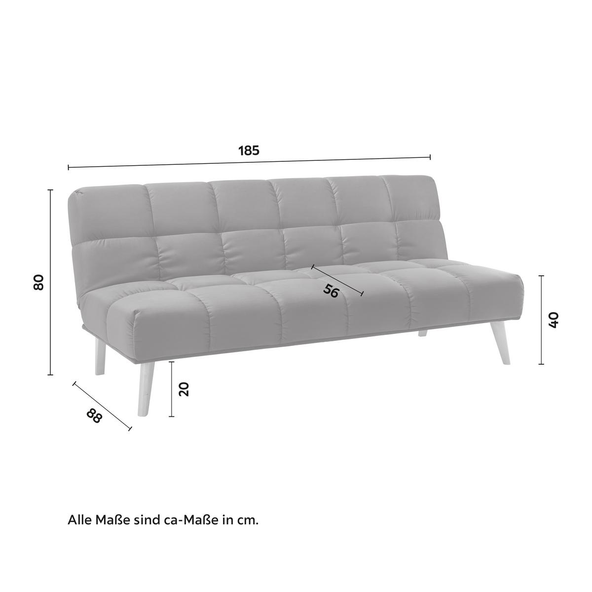 Canapea extensibila ALVA - negru, Modern, lemn/textil (185/80/88cm) - Bessagi Home
