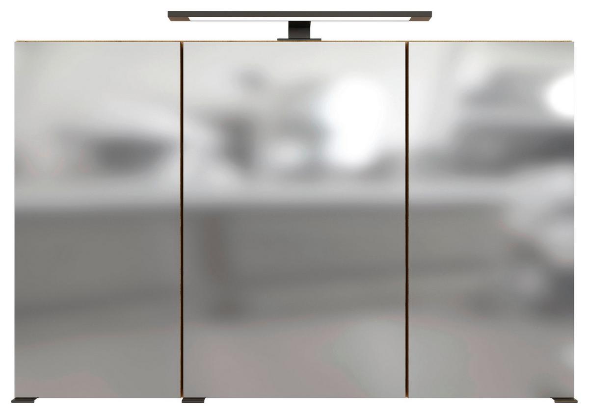 Badezimmer Manchester 2-tlg. ca. 100 cm Weiß - Eichefarben/Weiß, MODERN, Keramik/Holzwerkstoff (100cm) - Held